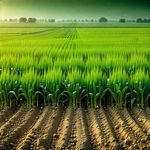 Agricultural Technology In Design Studio With Large, Lush
