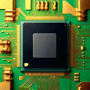 Close-up Of Microprocessor With Close-up Computer