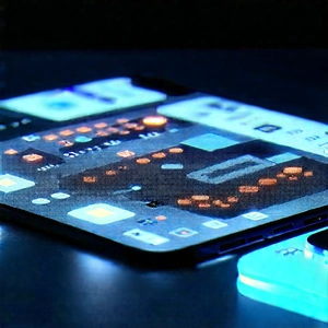 Educational Technology In Manufacturing Facility With Cell Phone
