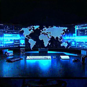 Futuristic (digital:1.43) workspace