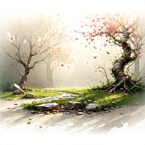 Lifestyle Pencil Sketch: Spring Gardening During Autumn With Image, There