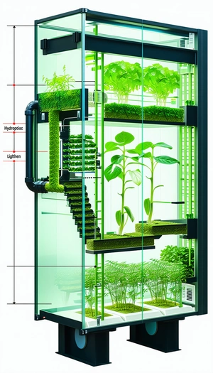 A Large, Multi-tiered Greenhouse Filled With Various Plants