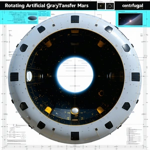 A Spacecraft Is Shown In A Drawing, With A Large Circle In The Center