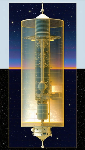 A Large, Futuristic Building With A Tall, Thin Structure That Resembles A Space Station