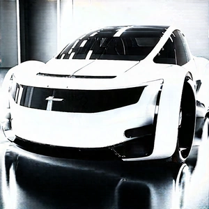 Innovative Electric Vehicle Design With White Parked