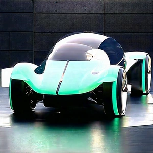 Innovative Electric Vehicle (design:1.32) With Futuristic Green