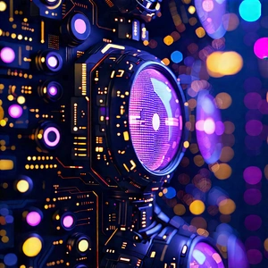 Close-up of sensor array