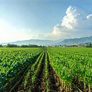 Agricultural Technology In Design Studio With Large Field