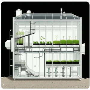 The Image Is A Black And White Drawing Of A Building With A Large Number Of Windows