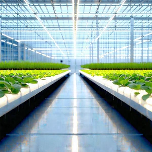 Agricultural Technology In Research Center With Large Indoor