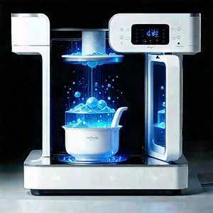 Innovative Smart Appliance Design With White Microwave