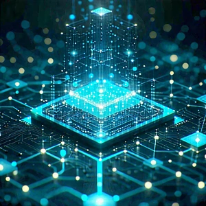 Tech Professional Photography: Blockchain network visualization
