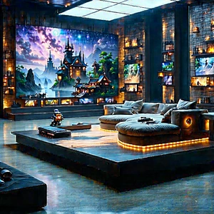 Entertainment Technology In (design:1.17) Studio With Large, Well-lit