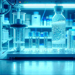 Tech Matte Painting: Healthcare Technology In Modern Laboratory With Laboratory Setting