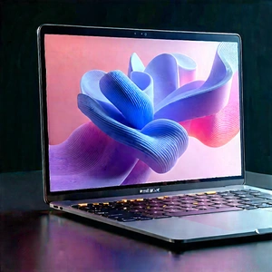 Laptop With (digital:1.43) Artwork With Laptop Computer