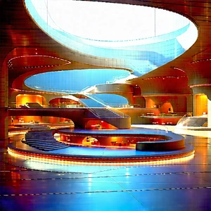 Futuristic Digital Workspace With Colorful, Artistic