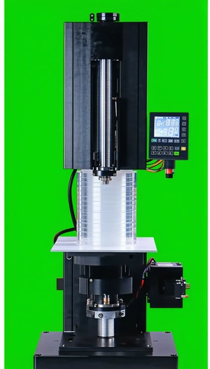 A Large Machine With A Green Background