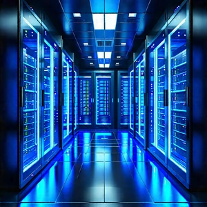 Futuristic Server Room With Image, There