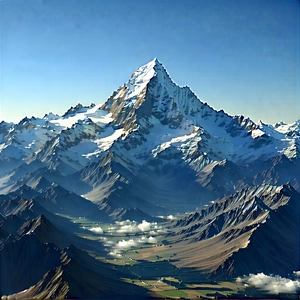Nature Stock Photography: Aerial View Of Mountain Range With Majestic Mountain