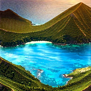 Nature Advertising Photography: Aerial View Of Coastal Islands With Beautiful Blue