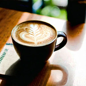 Urban Macro Photography: Urban Cafe Culture Scene With Coffee Placed
