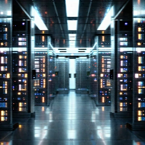 Futuristic Server Room With Image, There
