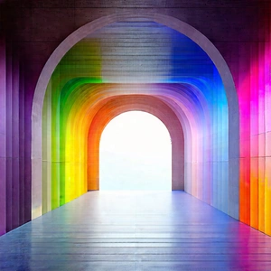 Abstract Architectural Photography: Infinity represented through color transitions