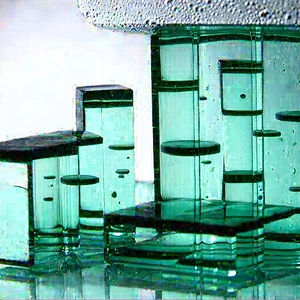 Abstract Vintage Film Photography: Glass formation with movement