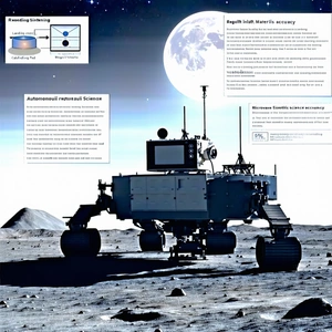 A Large Rover On The Surface Of The Moon, With A Large Moon Visible In The Background