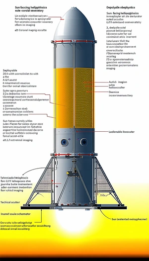 The Image Is A Diagram Of A Rocket, Showing Its Various Components And Their Functions