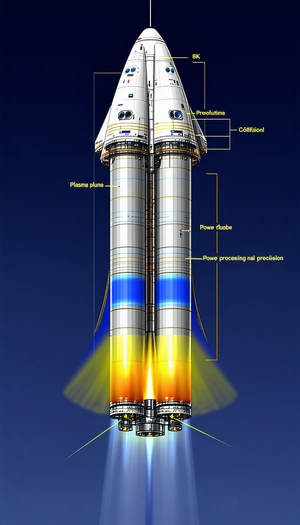 A Rocket Is Shown In A Diagram, With Its Various Components Labeled