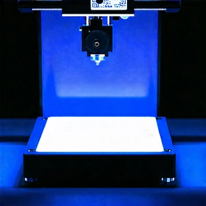 3d Printer With Holographic Projection With Blue Printer