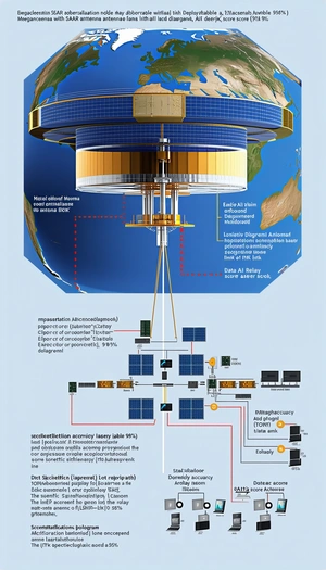The Image Is A Diagram Showing The Various Components Of A Satellite