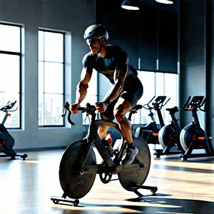 Lifestyle Blender Artwork: Cycling in fitness studio