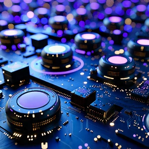Tech Digital Art: Close-up of sensor array