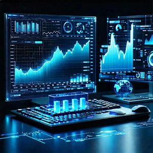 Tech Commercial Photography: Financial technology in (design:1.21) studio