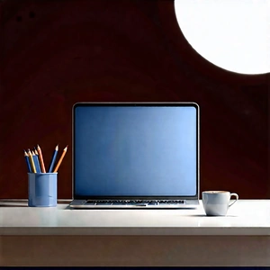 Business Advertising Photography: Workplace With Laptop And Coffee On Desk With Laptop Computer