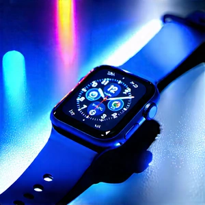 Smart watch with glowing screen