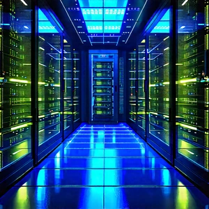 (futuristic:1.16) Server Room With Image, There