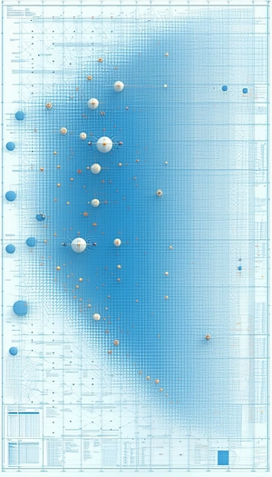 A Blue And White Graphic Of A Solar System Is Displayed