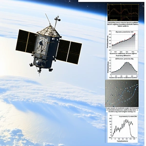 A Space Satellite Flying High Above The Earth