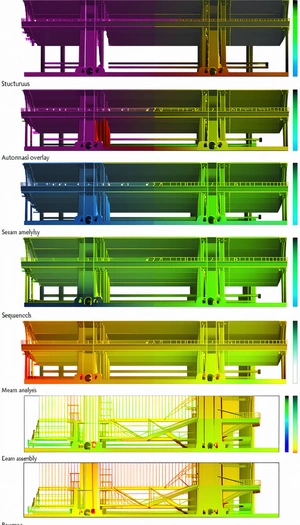 The Image Is A Series Of Four Pictures, Each Showing A Different Perspective Of A Building