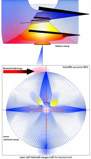 graphic representation beam light passing