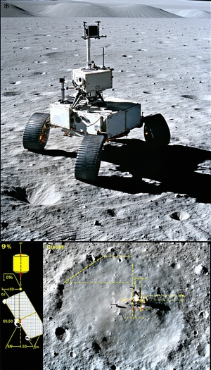 A Robotic Rover On The Surface Of The Moon