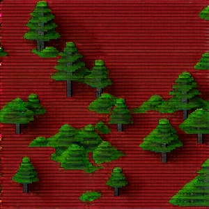 Nature Isometric Design: Aerial View Of Forest Canopy With Background Forest
