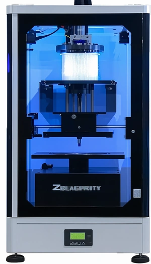 A Black And Blue Machine Is Sitting On A Table