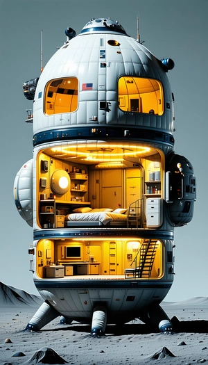 A Futuristic Space Station Is Shown In This Image