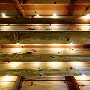 Abstract Professional Photography: Wood construction with balance