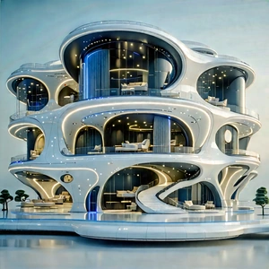Futuristic Innovation Hub With Large, Modern