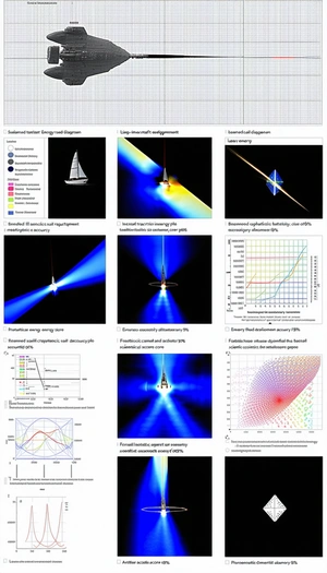 The Image Is A Collection Of Graphs And Diagrams, Each Showing Different Aspects Of A Spacecraft